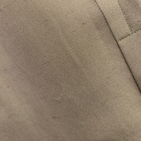 LOEWE Size 4 Green Olive Silk Elastic Waistband Asymmetrical Hem Skirt - Picture 8 of 8